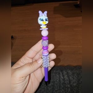 Purple Character Beaded Pen